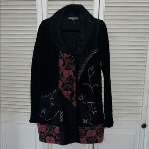 Y2K wool blend Embroidered cardigan
